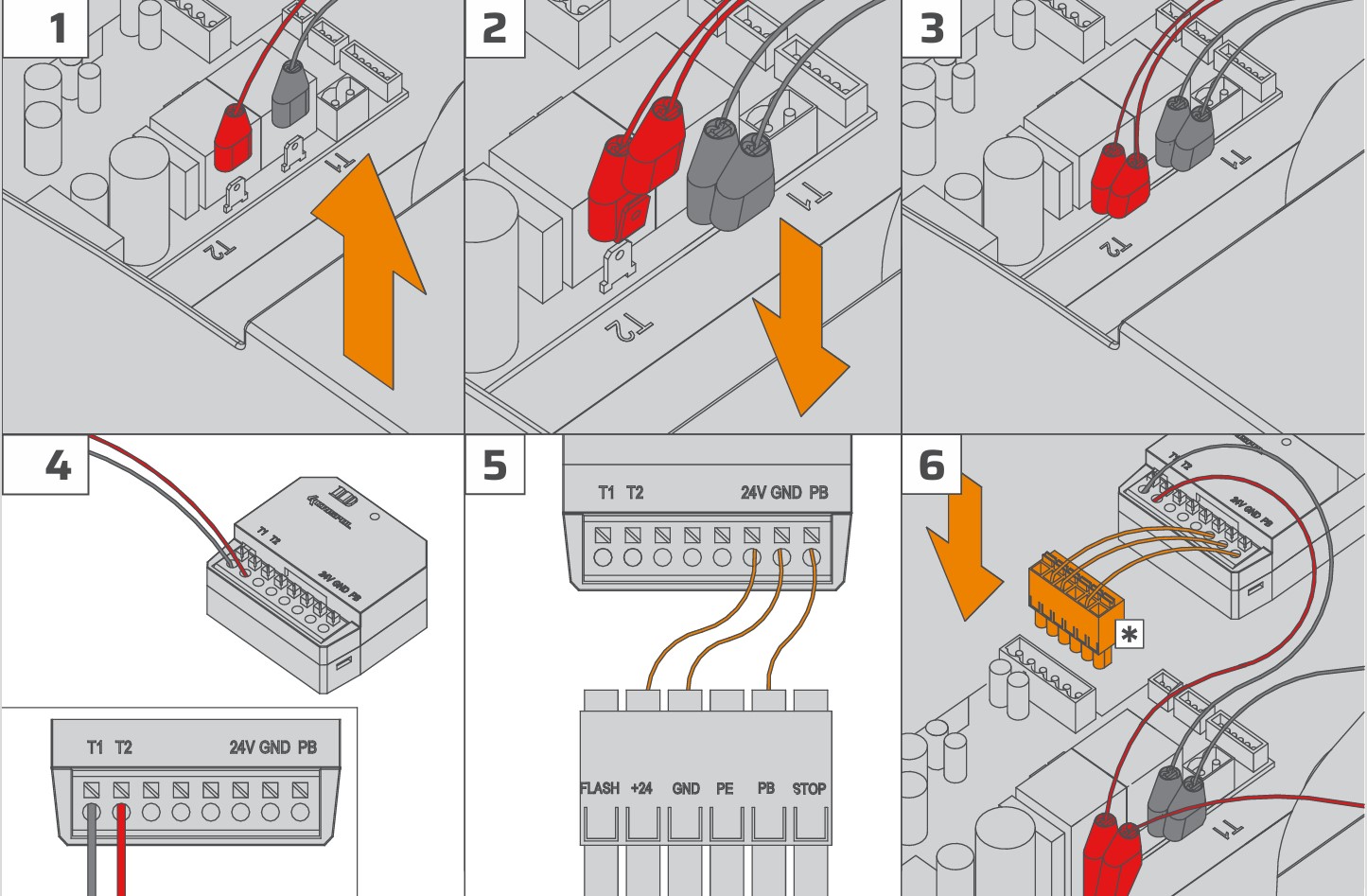Schemat podlaczenia Starcus Gate Connector 